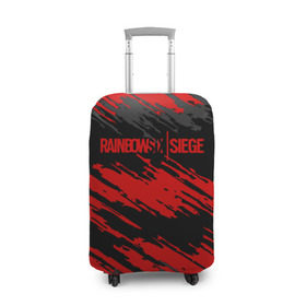 Чехол для чемодана 3D с принтом RAINBOW SIX SIEGE OUTBREAK в Курске, 86% полиэфир, 14% спандекс | двустороннее нанесение принта, прорези для ручек и колес | rainbow | rainbow six | siege | six | игры | шутер