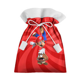 Подарочный 3D мешок с принтом Super Mario в Курске, 100% полиэстер | Размер: 29*39 см | Тематика изображения на принте: nintendo | марио | нинтендо