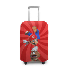 Чехол для чемодана 3D с принтом Super Mario в Курске, 86% полиэфир, 14% спандекс | двустороннее нанесение принта, прорези для ручек и колес | nintendo | марио | нинтендо