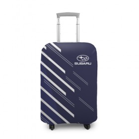 Чехол для чемодана 3D с принтом SUBARU SPORT в Курске, 86% полиэфир, 14% спандекс | двустороннее нанесение принта, прорези для ручек и колес | 