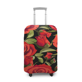 Чехол для чемодана 3D с принтом Великолепные розы в Курске, 86% полиэфир, 14% спандекс | двустороннее нанесение принта, прорези для ручек и колес | flower | pattern | spring | букет | весна | паттерн | праздник | розы | цветочный | цветы