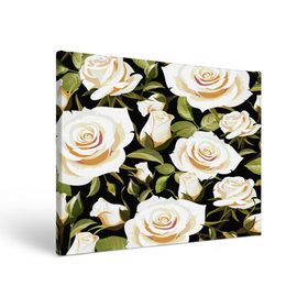Холст прямоугольный с принтом Белые розы в Курске, 100% ПВХ |  | Тематика изображения на принте: flower | pattern | spring | букет | весна | паттерн | праздник | розы | цветочный | цветы