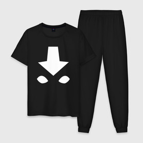 Мужская пижама хлопок с принтом Аватар в Курске, 100% хлопок | брюки и футболка прямого кроя, без карманов, на брюках мягкая резинка на поясе и по низу штанин
 | 