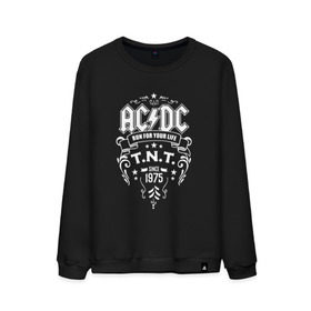 Мужской свитшот хлопок с принтом AC/DC run for your life в Курске, 100% хлопок |  | ac dc | acdc ас дс | асдс