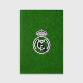 Обложка для паспорта матовая кожа с принтом FC Real Madrid в Курске, натуральная матовая кожа | размер 19,3 х 13,7 см; прозрачные пластиковые крепления | football | soccer | реал мадрид