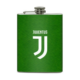 Фляга с принтом FC Juventus в Курске, металлический корпус | емкость 0,22 л, размер 125 х 94 мм. Виниловая наклейка запечатывается полностью | football | soccer | ювентус