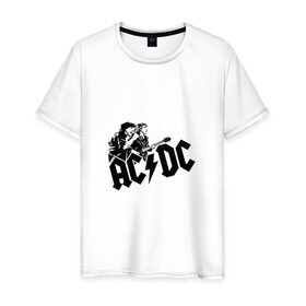 Мужская футболка хлопок с принтом AC/DC в Курске, 100% хлопок | прямой крой, круглый вырез горловины, длина до линии бедер, слегка спущенное плечо. | ac dc | acdc | acdc ас дс | австралийская | ангус янг | асдс | блюз | группа | крис слэйд | метал | молния | музыка | музыканты | певцы | рок | рок н ролл | стиви янг | хард | хардрок | эксл роуз