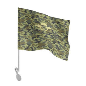 Флаг для автомобиля с принтом ВДВ. Никто кроме нас в Курске, 100% полиэстер | Размер: 30*21 см | вдв | вдвшник | военный | воздушно десантные | войска | десант | десантник | десантура | за | камуфляж | парашют | элита