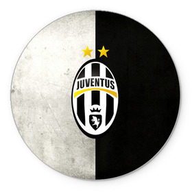 Коврик круглый с принтом Juventus FC в Курске, резина и полиэстер | круглая форма, изображение наносится на всю лицевую часть | juve | италия | клуб | фк | футбол | футбольный | ювентус