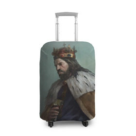 Чехол для чемодана 3D с принтом Kingdom Come: Deliverance в Курске, 86% полиэфир, 14% спандекс | двустороннее нанесение принта, прорези для ручек и колес | 