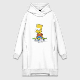 Платье-худи хлопок с принтом Барт в Курске,  |  | bart | simpsons | skate | скейт