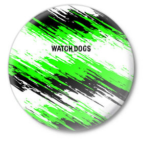 Значок с принтом Watch Dogs в Курске,  металл | круглая форма, металлическая застежка в виде булавки | ded | dedsec | sec | watch dogs | watchdogs | дедсек | дэдсек
