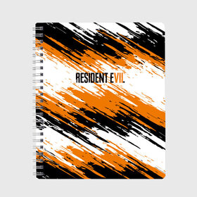 Тетрадь с принтом Resident Evil в Курске, 100% бумага | 48 листов, плотность листов — 60 г/м2, плотность картонной обложки — 250 г/м2. Листы скреплены сбоку удобной пружинной спиралью. Уголки страниц и обложки скругленные. Цвет линий — светло-серый
 | biohazard | evil | game | horror | residen | survival | зла | зомби | игра | краска | краски | мертвецы | обитель | хоррор