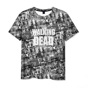 Мужская футболка 3D с принтом The Walking Dead в Курске, 100% полиэфир | прямой крой, круглый вырез горловины, длина до линии бедер | dead | walking | апокалипсис | бита | гленн | дерил | зомби | карл | люсиль | мертвецы | мишонн | ниган | рик | сериал | ходячие