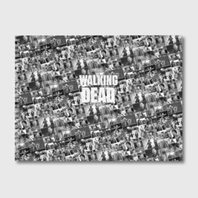 Альбом для рисования с принтом The Walking Dead в Курске, 100% бумага
 | матовая бумага, плотность 200 мг. | dead | walking | апокалипсис | бита | гленн | дерил | зомби | карл | люсиль | мертвецы | мишонн | ниган | рик | сериал | ходячие