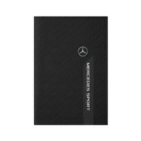 Обложка для паспорта матовая кожа с принтом MERCEDES BENZ SPORT в Курске, натуральная матовая кожа | размер 19,3 х 13,7 см; прозрачные пластиковые крепления | amg | auto | mercedes | авто | автомобиль | автомобильные | бренд | марка | машины | мерседес