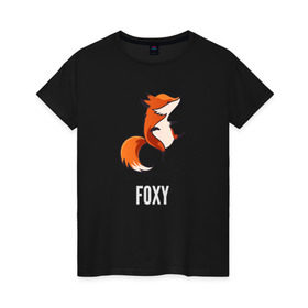 Женская футболка хлопок с принтом Лиса в Курске, 100% хлопок | прямой крой, круглый вырез горловины, длина до линии бедер, слегка спущенное плечо | fox | foxy | лис | лиса | лисица | лисичка | лисы | с лисой | танцующая | фокс