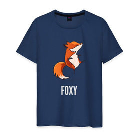 Мужская футболка хлопок с принтом Лиса в Курске, 100% хлопок | прямой крой, круглый вырез горловины, длина до линии бедер, слегка спущенное плечо. | fox | foxy | лис | лиса | лисица | лисичка | лисы | с лисой | танцующая | фокс