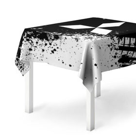Скатерть 3D с принтом Mitsubishi abstract sport в Курске, 100% полиэстер (ткань не мнется и не растягивается) | Размер: 150*150 см | Тематика изображения на принте:  машина | марка | митсубиси