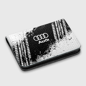 Картхолдер с принтом с принтом Audi abstract sport в Курске, натуральная матовая кожа | размер 7,3 х 10 см; кардхолдер имеет 4 кармана для карт; | Тематика изображения на принте: ауди | кольца | лого | машина