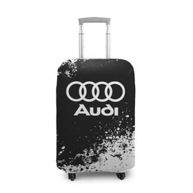 Чехол для чемодана 3D с принтом Audi abstract sport в Курске, 86% полиэфир, 14% спандекс | двустороннее нанесение принта, прорези для ручек и колес | ауди | кольца | лого | машина