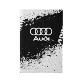 Обложка для паспорта матовая кожа с принтом Audi abstract sport в Курске, натуральная матовая кожа | размер 19,3 х 13,7 см; прозрачные пластиковые крепления | ауди | кольца | лого | машина