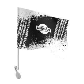 Флаг для автомобиля с принтом Nissan abstract sport в Курске, 100% полиэстер | Размер: 30*21 см | motor | nissan | авто | лого | машина | ниссан | тачка