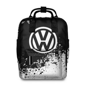 Женский рюкзак 3D с принтом Volkswagen abstract sport в Курске, 100% полиэстер | лямки с регулируемой длиной, сверху ручки, чтобы рюкзак нести как сумку. Основное отделение закрывается на молнию, как и внешний карман. Внутри два дополнительных кармана, один из которых закрывается на молнию. По бокам два дополнительных кармашка, куда поместится маленькая бутылочка
 | Тематика изображения на принте: auto | automobile | car | machine | motor | motor car | sport car | volkswagen | автомашина | бренд | легковой автомобиль | марка | спортивный автомобиль | тачка