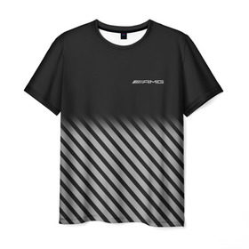 Мужская футболка 3D с принтом AMG SPORT в Курске, 100% полиэфир | прямой крой, круглый вырез горловины, длина до линии бедер | amg | auto | mercedes | авто | автомобиль | автомобильные | бренд | марка | машины | мерседес
