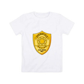 Детская футболка хлопок с принтом Полиция Спрингфилда в Курске, 100% хлопок | круглый вырез горловины, полуприлегающий силуэт, длина до линии бедер | police | simpsons | springfield