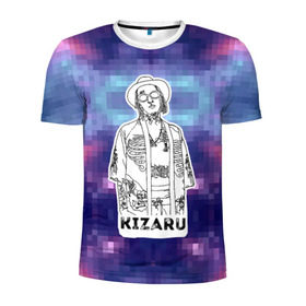 Мужская футболка 3D спортивная с принтом Kizaru в Курске, 100% полиэстер с улучшенными характеристиками | приталенный силуэт, круглая горловина, широкие плечи, сужается к линии бедра | 