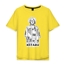 Мужская футболка хлопок Oversize с принтом Kizaru в Курске, 100% хлопок | свободный крой, круглый ворот, “спинка” длиннее передней части | 