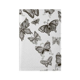 Обложка для паспорта матовая кожа с принтом Коллекция BOUDOIR в Курске, натуральная матовая кожа | размер 19,3 х 13,7 см; прозрачные пластиковые крепления | абстракция | бабочки