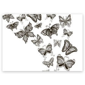 Поздравительная открытка с принтом Коллекция BOUDOIR в Курске, 100% бумага | плотность бумаги 280 г/м2, матовая, на обратной стороне линовка и место для марки
 | абстракция | бабочки