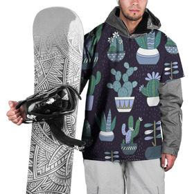 Накидка на куртку 3D с принтом Кактусы в Курске, 100% полиэстер |  | абстракция | бабочки | веселые | модные | новинки | популярные | прикольные | цветные | яркие