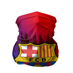 Бандана-труба 3D с принтом FC Barcelona color sport в Курске, 100% полиэстер, ткань с особыми свойствами — Activecool | плотность 150‒180 г/м2; хорошо тянется, но сохраняет форму | Тематика изображения на принте: football | soccer | барселона