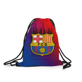 Рюкзак-мешок 3D с принтом FC Barcelona color sport в Курске, 100% полиэстер | плотность ткани — 200 г/м2, размер — 35 х 45 см; лямки — толстые шнурки, застежка на шнуровке, без карманов и подкладки | football | soccer | барселона