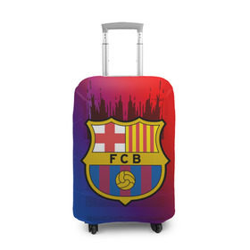 Чехол для чемодана 3D с принтом FC Barcelona color sport в Курске, 86% полиэфир, 14% спандекс | двустороннее нанесение принта, прорези для ручек и колес | football | soccer | барселона