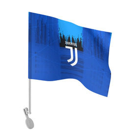 Флаг для автомобиля с принтом FC Juventus color abstract в Курске, 100% полиэстер | Размер: 30*21 см | 