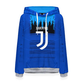 Женская толстовка 3D с принтом FC Juventus color abstract в Курске, 100% полиэстер  | двухслойный капюшон со шнурком для регулировки, мягкие манжеты на рукавах и по низу толстовки, спереди карман-кенгуру с мягким внутренним слоем. | 