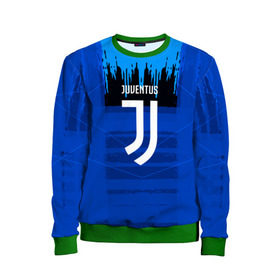 Детский свитшот 3D с принтом FC Juventus color abstract в Курске, 100% полиэстер | свободная посадка, прямой крой, мягкая тканевая резинка на рукавах и понизу свитшота | 