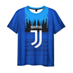 Мужская футболка 3D с принтом FC Juventus color abstract в Курске, 100% полиэфир | прямой крой, круглый вырез горловины, длина до линии бедер | Тематика изображения на принте: 