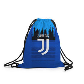 Рюкзак-мешок 3D с принтом FC Juventus color abstract в Курске, 100% полиэстер | плотность ткани — 200 г/м2, размер — 35 х 45 см; лямки — толстые шнурки, застежка на шнуровке, без карманов и подкладки | 