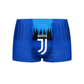 Мужские трусы 3D с принтом FC Juventus color abstract в Курске, 50% хлопок, 50% полиэстер | классическая посадка, на поясе мягкая тканевая резинка | Тематика изображения на принте: 