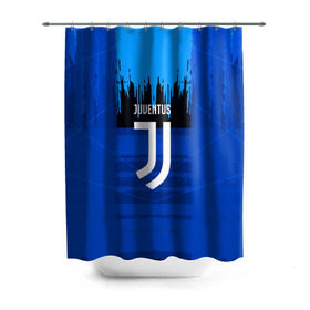 Штора 3D для ванной с принтом FC Juventus color abstract в Курске, 100% полиэстер | плотность материала — 100 г/м2. Стандартный размер — 146 см х 180 см. По верхнему краю — пластиковые люверсы для креплений. В комплекте 10 пластиковых колец | 