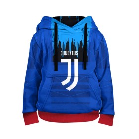 Детская толстовка 3D с принтом FC Juventus color abstract в Курске, 100% полиэстер | двухслойный капюшон со шнурком для регулировки, мягкие манжеты на рукавах и по низу толстовки, спереди карман-кенгуру с мягким внутренним слоем | 