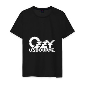 Мужская футболка хлопок с принтом Ozzy Ozbourne в Курске, 100% хлопок | прямой крой, круглый вырез горловины, длина до линии бедер, слегка спущенное плечо. | 