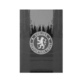 Обложка для паспорта матовая кожа с принтом FC Chelsea abstract color в Курске, натуральная матовая кожа | размер 19,3 х 13,7 см; прозрачные пластиковые крепления | football | soccer | челси