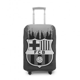 Чехол для чемодана 3D с принтом FC Barcelona abstract color в Курске, 86% полиэфир, 14% спандекс | двустороннее нанесение принта, прорези для ручек и колес | 