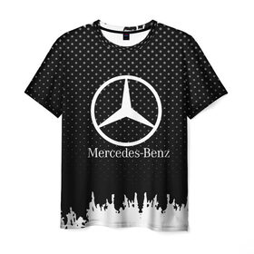Мужская футболка 3D с принтом Mercedes-Benz в Курске, 100% полиэфир | прямой крой, круглый вырез горловины, длина до линии бедер | auto | automobile | car | machine | mercedes | motor | motor car | sport car | автомашина | бренд | легковой автомобиль | марка | спортивный автомобиль | тачка